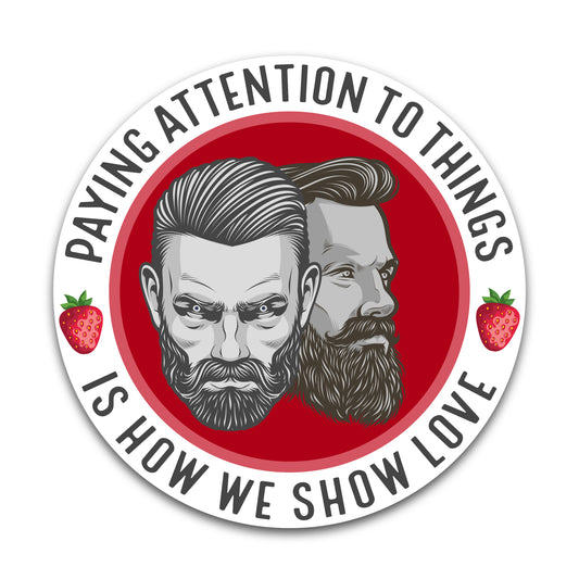 Bill and Frank Paying Attention Strawberry TLOU Sticker