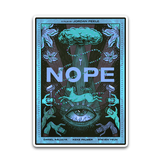 NOPE Movie Blue Sticker - BAD OAK