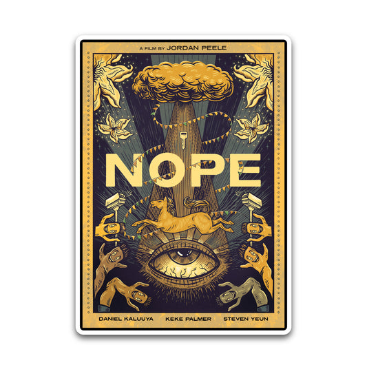 NOPE Movie Gold Sticker - BAD OAK